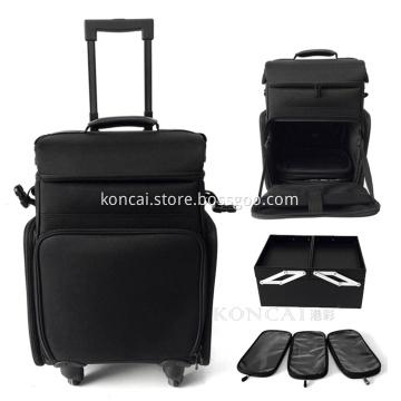 Contrast Color Spacious Travel Tote Professional Makeup Bag Cosmetics